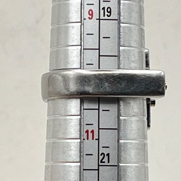 Unisex Stainless Steel Cross Ring Gold-Tone Accent Sz 10 Horizontal - Picture 3 of 8